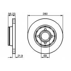 0 986 478 128 BOSCH Тормозной диск