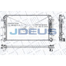 RA0170800 JDEUS Радиатор, охлаждение двигателя