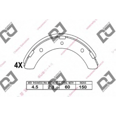 BS1033 DJ PARTS Комплект тормозных колодок