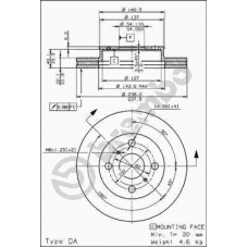 09.6896.10 BREMBO Тормозной диск