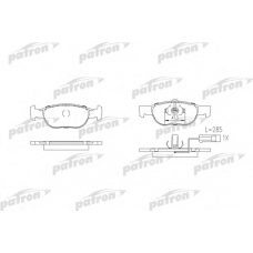 PBP1040 PATRON Комплект тормозных колодок, дисковый тормоз