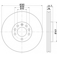 8DD 355 113-541 HELLA PAGID Тормозной диск