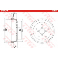 DB4346 TRW Тормозной барабан