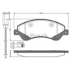 0 986 TB2 952 BOSCH Комплект тормозных колодок, дисковый тормоз