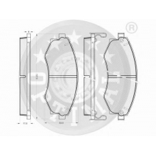 9930 OPTIMAL Комплект тормозных колодок, дисковый тормоз