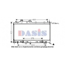 350041N AKS DASIS Радиатор, охлаждение двигателя