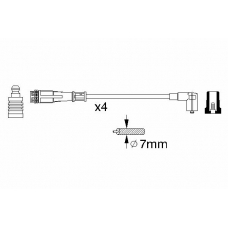 0 356 912 881 BOSCH Комплект проводов зажигания