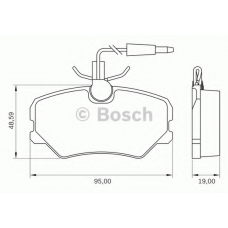 0 986 BB0 055 BOSCH Комплект тормозных колодок, дисковый тормоз