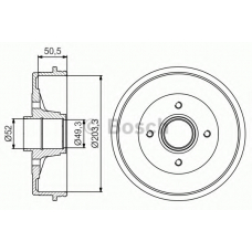 0 986 477 170 BOSCH Тормозной барабан