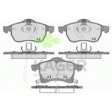 35-0499 KAGER Комплект тормозных колодок, дисковый тормоз