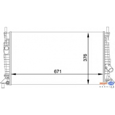 8MK 376 764-281 HELLA Радиатор, охлаждение двигателя