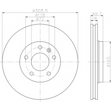 8DD 355 108-951 HELLA PAGID Тормозной диск