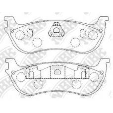 PN0080 NiBK Комплект тормозных колодок, дисковый тормоз