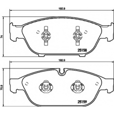 8DB 355 016-031 HELLA PAGID Комплект тормозных колодок, дисковый тормоз