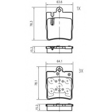 K621003 Vema Комплект тормозных колодок, дисковый тормоз