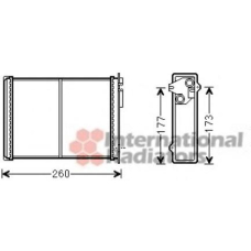 09006260 VAN WEZEL Теплообменник, отопление салона