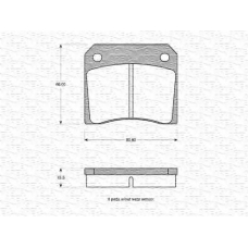 363702160868 MAGNETI MARELLI Комплект тормозных колодок, дисковый тормоз