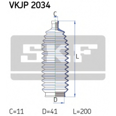 VKJP 2034 SKF Комплект пылника, рулевое управление