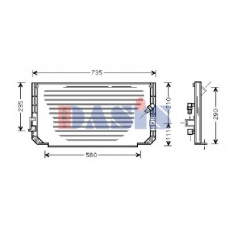 212023N AKS DASIS Конденсатор, кондиционер
