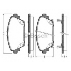 0 986 TB2 340 BOSCH Комплект тормозных колодок, дисковый тормоз