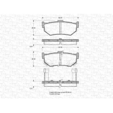 363702160965 MAGNETI MARELLI Комплект тормозных колодок, дисковый тормоз