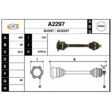 A2297 SNRA Приводной вал