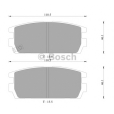 0 986 AB3 080 BOSCH Комплект тормозных колодок, дисковый тормоз