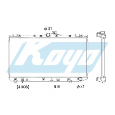 PA010287 KOYO P-tank corrugate-fin ass'y