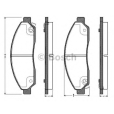 0 986 TB3 042 BOSCH Комплект тормозных колодок, дисковый тормоз