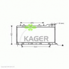 31-1033 KAGER Радиатор, охлаждение двигателя