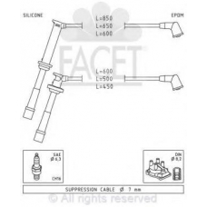 4.9761 FACET Ккомплект проводов зажигания