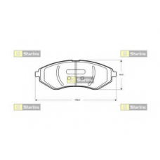 BD S844P STARLINE Комплект тормозных колодок, дисковый тормоз