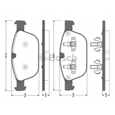 0 986 TB3 095 BOSCH Комплект тормозных колодок, дисковый тормоз