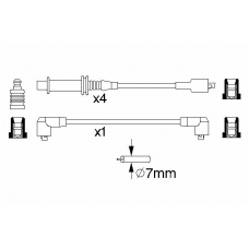 0 986 357 121 BOSCH Комплект проводов зажигания