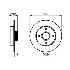 0 986 479 255 BOSCH Тормозной диск