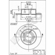 BS 7616 BRECO Тормозной диск