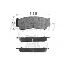 D11201 KAISHIN Комплект тормозных колодок, дисковый тормоз