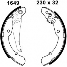 01649 BSF Комплект тормозных колодок