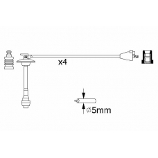 0 986 356 923 BOSCH Комплект проводов зажигания