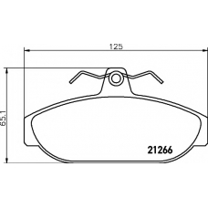 8DB 355 017-721 HELLA PAGID Комплект тормозных колодок, дисковый тормоз