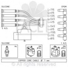 4.8669 FACET Ккомплект проводов зажигания