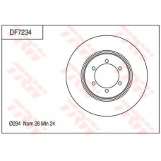 DF7234 TRW Тормозной диск