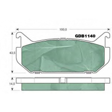 GDB1140 TRW Комплект тормозных колодок, дисковый тормоз