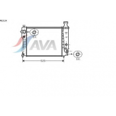 PE2124 AVA Радиатор, охлаждение двигателя