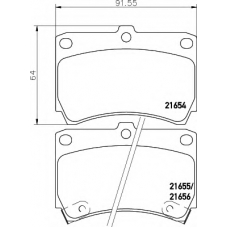 8DB 355 016-431 HELLA Комплект тормозных колодок, дисковый тормоз