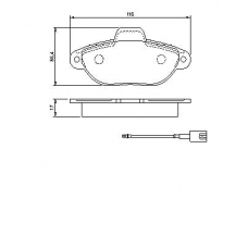 0 986 494 115 BOSCH Комплект тормозных колодок, дисковый тормоз