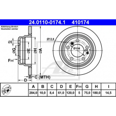 24.0110-0174.1 ATE Тормозной диск
