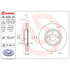 09.A532.20 BREMBO Тормозной диск