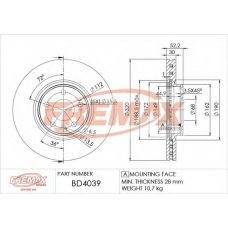 BD-4039 FREMAX Тормозной диск