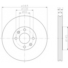 8DD 355 105-041 HELLA Тормозной диск